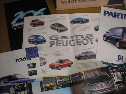 Lote Folleto Catalogo Peugeot Partner 106 206 Rcz