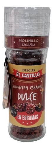 Pimentón Español Dulce Escamas Molinillo X45gr El Castillo