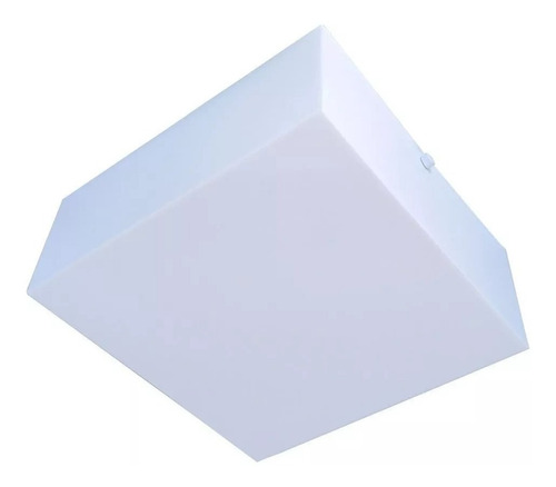 Kit 2 Plafon Acrílico Sobrepor Luminária 15x15 Liso Branco