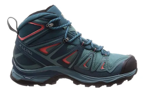 Bota Salomon Mujer Senderismo X Ultra 3 Mid Gtx Turquesa Env o