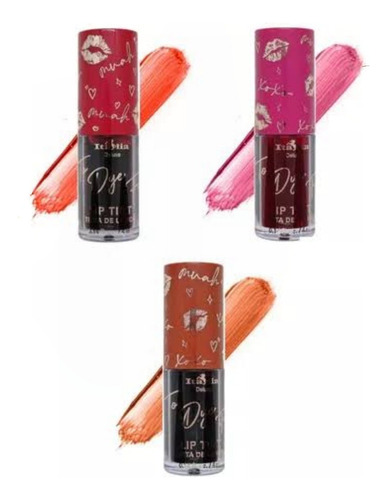 Set 3 Tintas Para Labios To Dye For Lip Tint Italia Deluxe