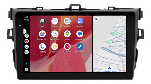 Central Multimidia Corolla 09 A 13 9p Android 14 2gb Gps Cam