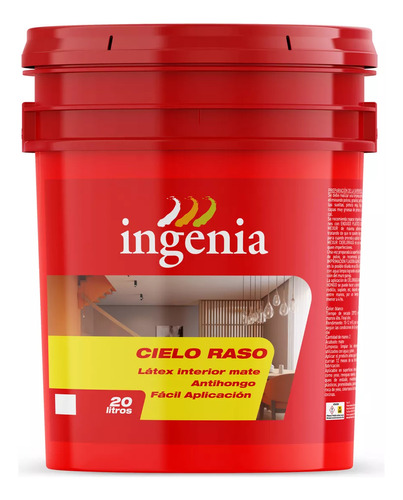 Cielo Raso Ingenia Látex Interior Mate X 20 L