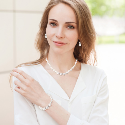 Conjunto De Collar Y Pendientes W Para Mujer Con Diamantes Y