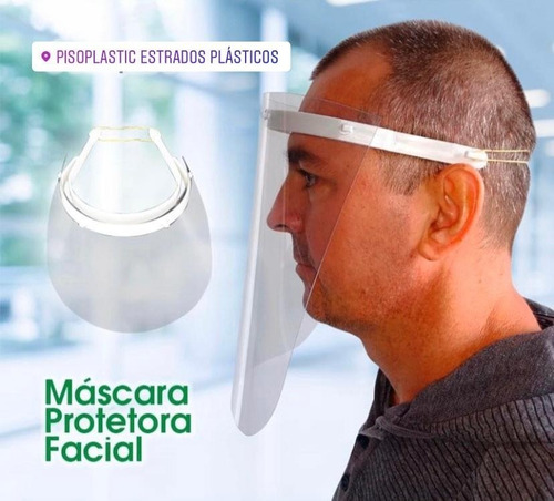 Kit Com 3 Unidades, Máscara Protetora Facial Face Shield