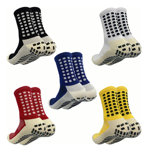 Calcetines Deportivos Antideslizantes 5 Colores 5 Pares