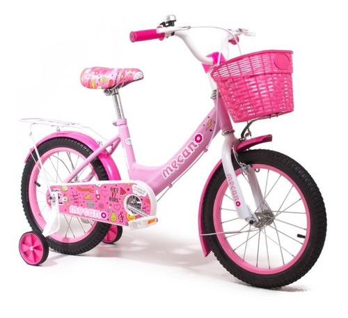 Bicicleta paseo femenina Love Lady R16 frenos v-brakes y tambor color rosa con ruedas de entrenamiento  