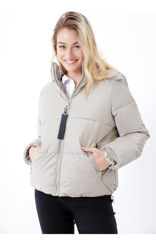 Campera Corderito Mujer Con Capucha