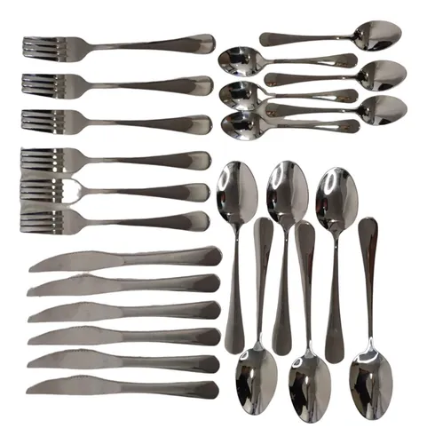 Juego Cubiertos Itensilio Acero Inoxidable Hogar Cocina Caja