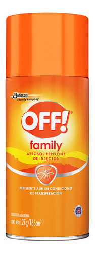 2 Off Family Repelente Mosquitos Aerosol 127g 6 Hs 15% Deet