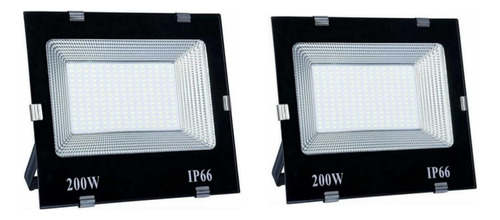 X2 Foco 200w Reflector Led  Luz Exterior Canchas Ip66 