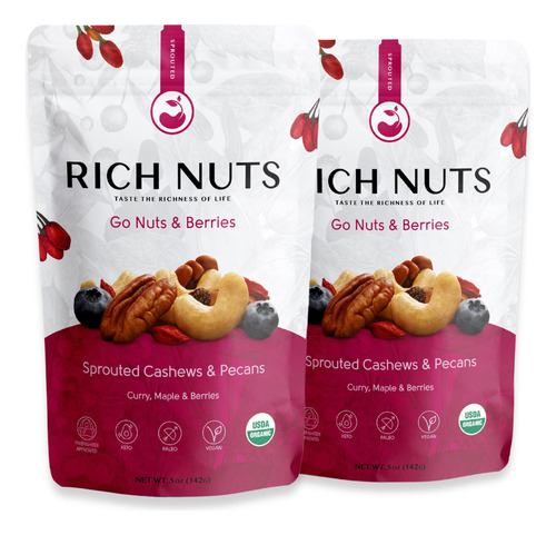 Rich Nuts Go Nuts & Berries Gourmet Sprouted Trail Mix | Inc