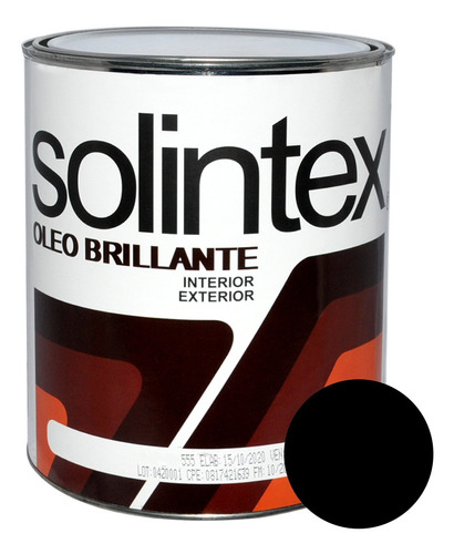 Pintura Oleo Brillante Color 570 1/4 Gl Negro