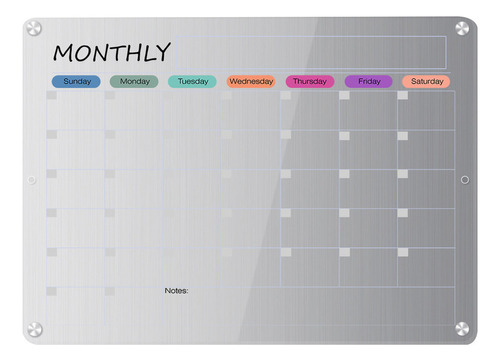 Calendario Magnético Acrílico Para Nevera, Calendario Mensua