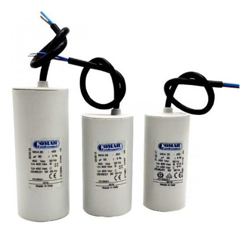 Condensador Permanente Comar 12,5 Uf Con Cable