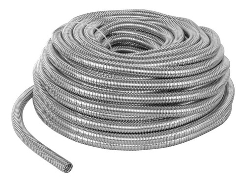 Rollo De 50 M De Tubo Flexible Metálico De 3/4 , Volteck