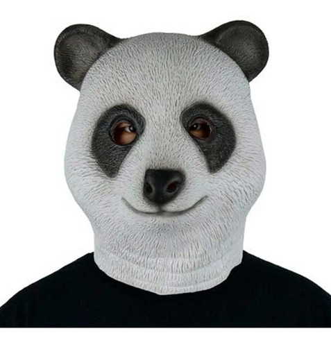 Imagen 1 de 2 de Mascara De Latex Panda Disfraz Halloween Cotillon
