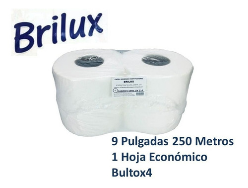 Papel Hig Brilux 9 Pulgadas 250 Mts 1 Hoja Económico Bultox4