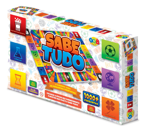 Jogo De Tabuleiro Sabe Tudo Com 6 Temas - Preço De Atacado