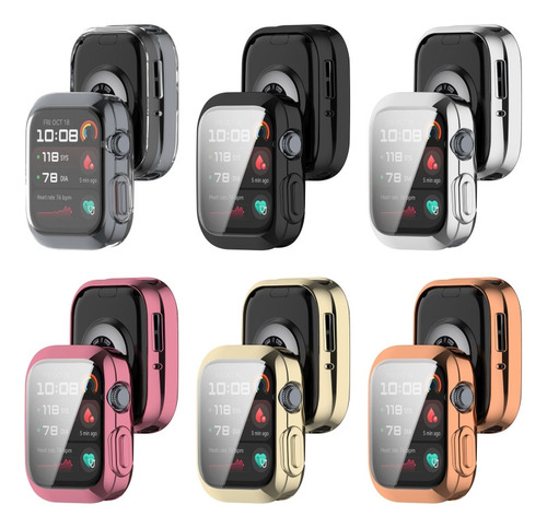 Funda De Reloj De Tpu Galvanizada Negra Para Huawei Watch D2