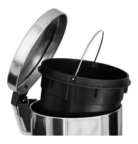Set Tacho Basura Acero Inox. 5 L+ Cepillo Baño - Sheshu Home