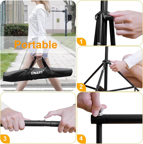 Soporte De Fondo Para Estudio Portatil Ajustable