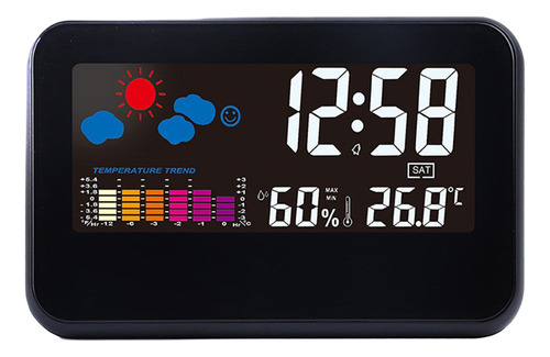 Reloj Despertador Digital Termómetro De Humedad Medidor De V