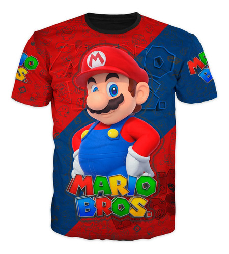 Camiseta Super Mario Bros Y Amigos Adultos Y Niños