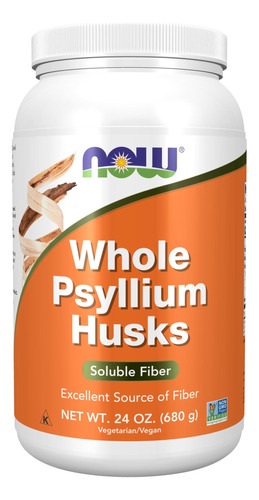 Whole Psyllium Husks 24 Onzas Granulado Now