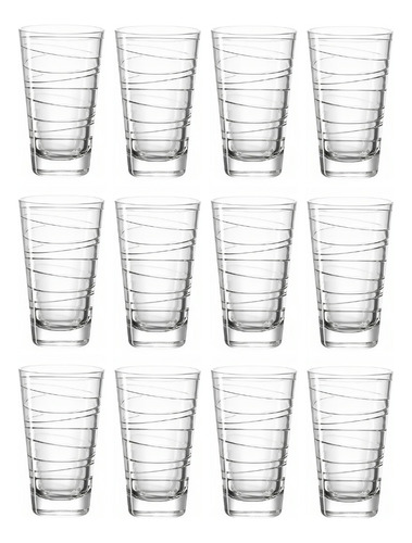 Pack X 12 Vasos Vidrio Agua Ibiza 470ml  Bebidas Gaseosas 