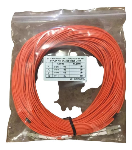 Jumper De Fibra Optica Multimodo 25 Metros Lc-lc Om2