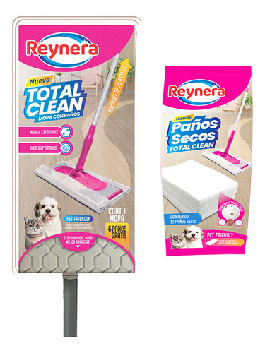 Mop Total Clean Repuestos De Toallas Secas Reynera