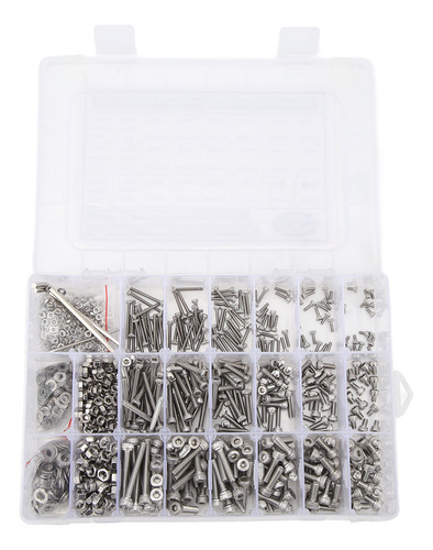 Kit De Tornillos Con Cabeza Hexagonal, Botón De Acero Inoxid