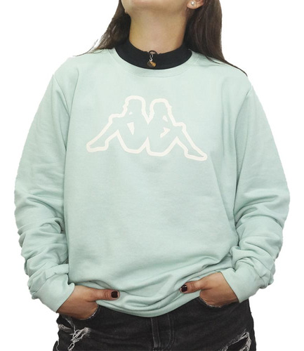 Kappa Buzo - Logo Airi Crew Sweat Verde Agua