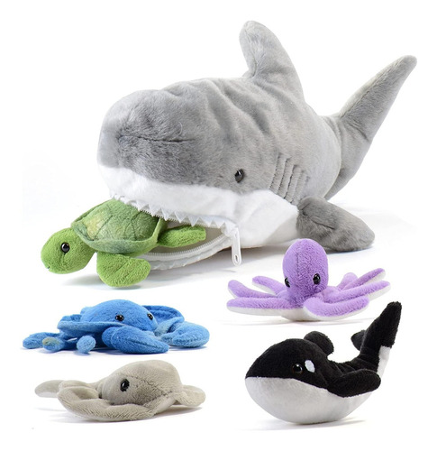 Tiburon De Peluche Con: Tortuga, Ballena, Pulpo, Mantarraya