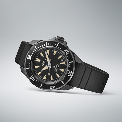 Reloj Seiko Prospex Srpl15 K1 Divers 200m Automático Malla Negro Bisel Negro Fondo Negro