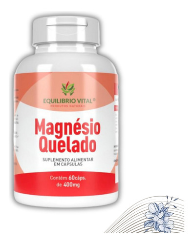 Magnésio Quelado 60 Cáps 400mg Equilíbrio