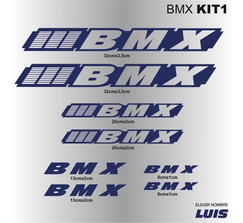 Bmx Kit1 Sticker Calcomania Para Cuadro De Bicicleta