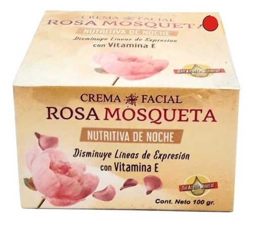 Crema Facial Rosa Mosqueta Nutritiva De Noche Tratamiento Tipo De Piel Maltratada