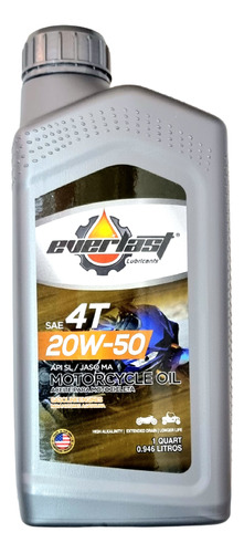 Aceite 20w50 4 Tiempos Mineral Api Sl Jaso Ma Everlast Usa