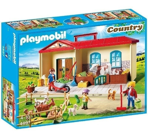 Playmobil Country Granja Maletin Con Animales 4897 