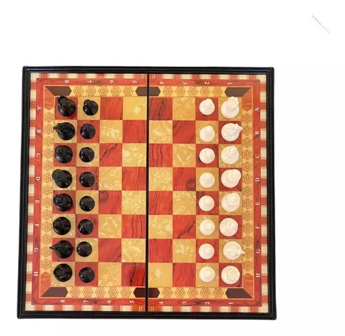 Jogo De Xadrez De Tabuleiro 32Pçs Dobravel Com Imã Chess - Show