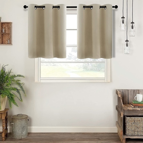 Cortinas Opacas Beige De 30 Pulgadas Para Oscurecer La ...