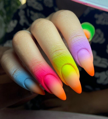 Imagem 3 de 4 de Tinta Para Airbrush Aerografo Unhas - Coleção Neon