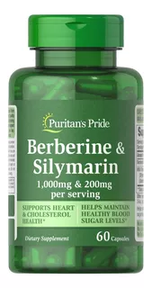 Puritan's Pride | Berberine Silymarin | 1000mg | 60 Capsules