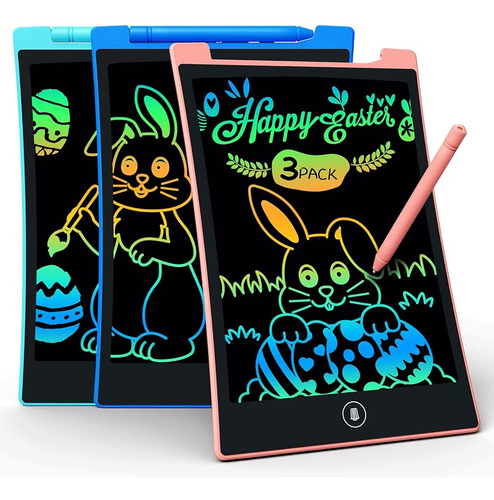 Kokodi Kids Toys 3 Packs Lcd Writing Tablet, Colorful Toddle