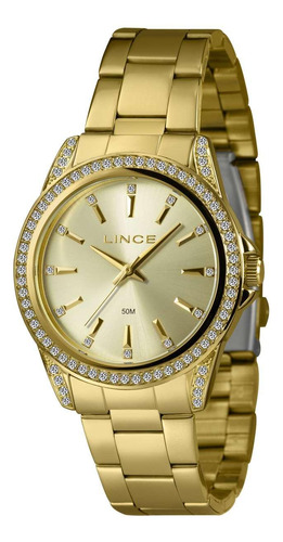 Relógio Feminino Lince Lrgj160l40 C1kx Fashion Dourado