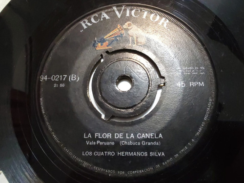 Vinilo Single De Los 4 Hermanos Silva - La Flor De La( E28 (Usado)