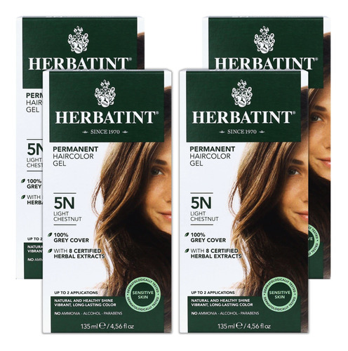 Herbatint Gel Permanente Para El Cabello, Castao Claro 5n, S