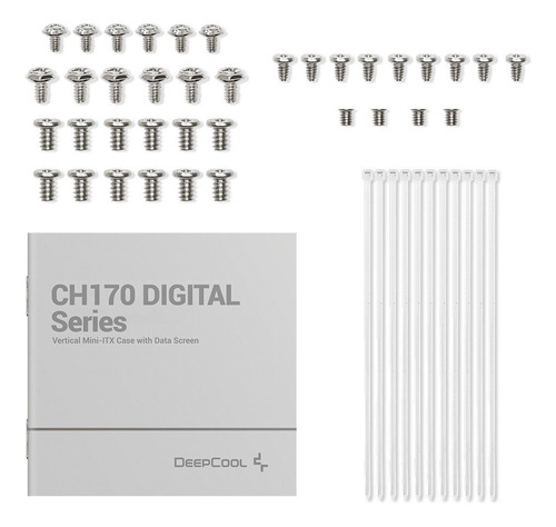 Gabinete Deepcool Ch170 Digital Mini Itx Vertical Branco